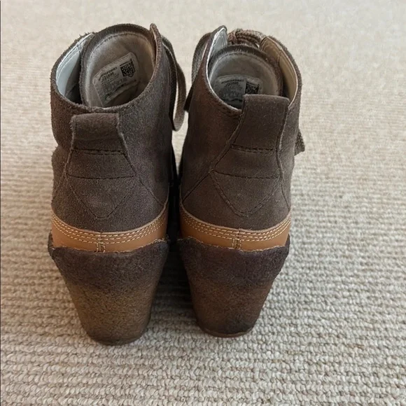 Merrell Brown Wedge Ankle Boots with Suede Upper - Picture 5 of 8